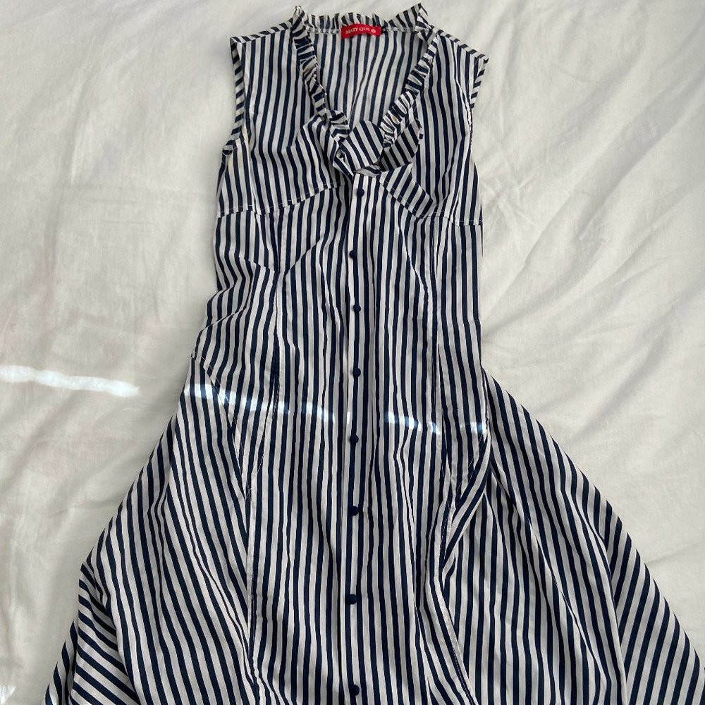 Mary Qua Midi Striped Dress